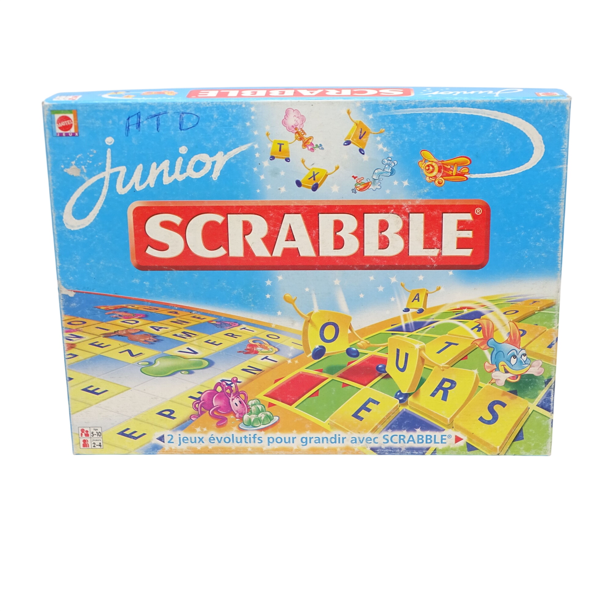 Acheter Scrabble Junior d'occasion MATTEL - Dès 5 ans | Ref 14369 Très bon état - 12,00 € Scrabble Junior d'occasion MATTEL - Dès 5 ans | Ref 14369 Très bon état - reconditionné disponible sur Label Emmaüs
